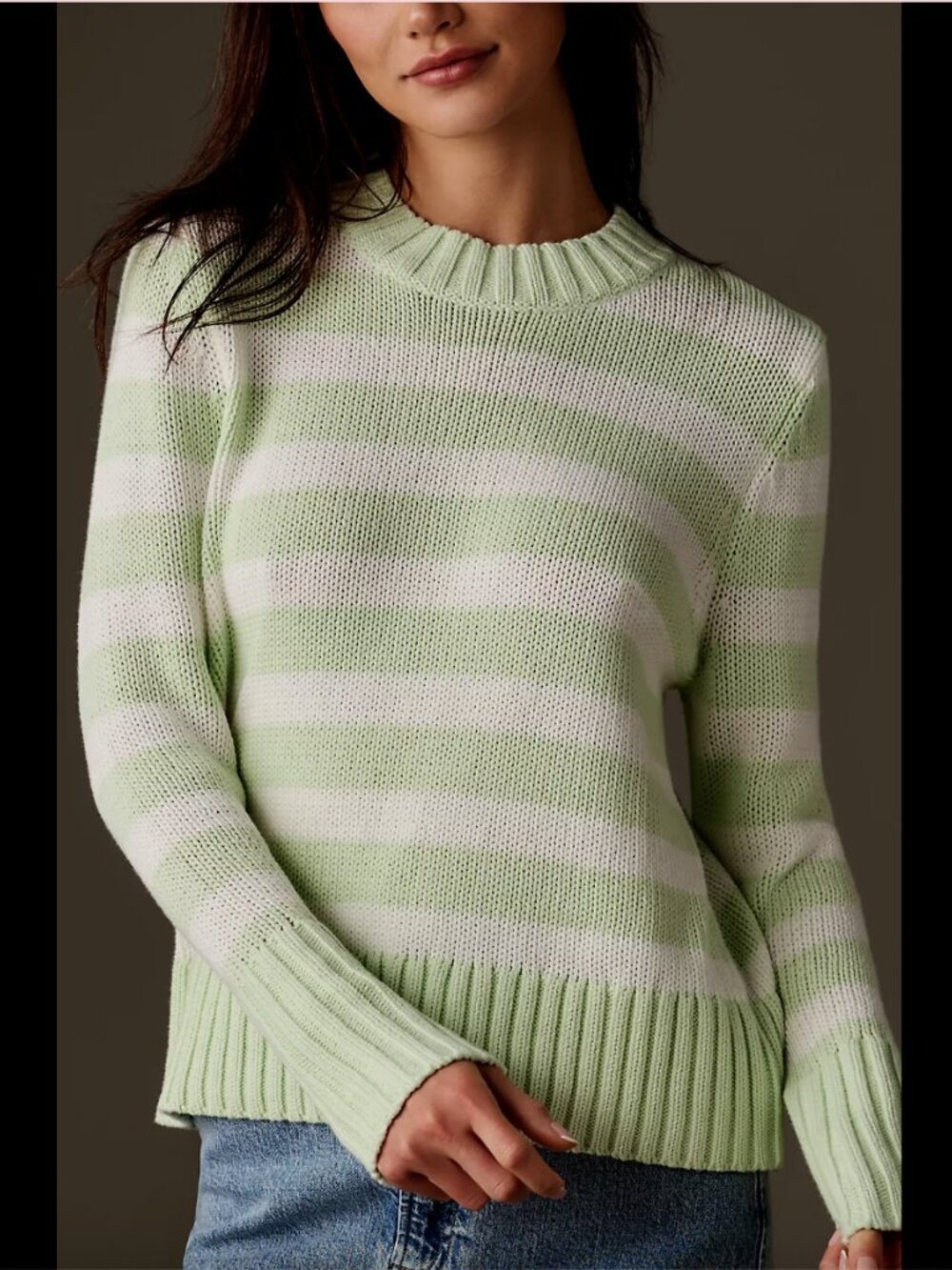 KULE Tatum Striped Crew Pullover Sweater